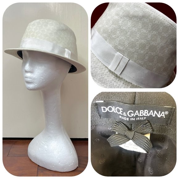 Auc DOLCE & GABBANA Printed Fedora Hat - Picture 1 of 13